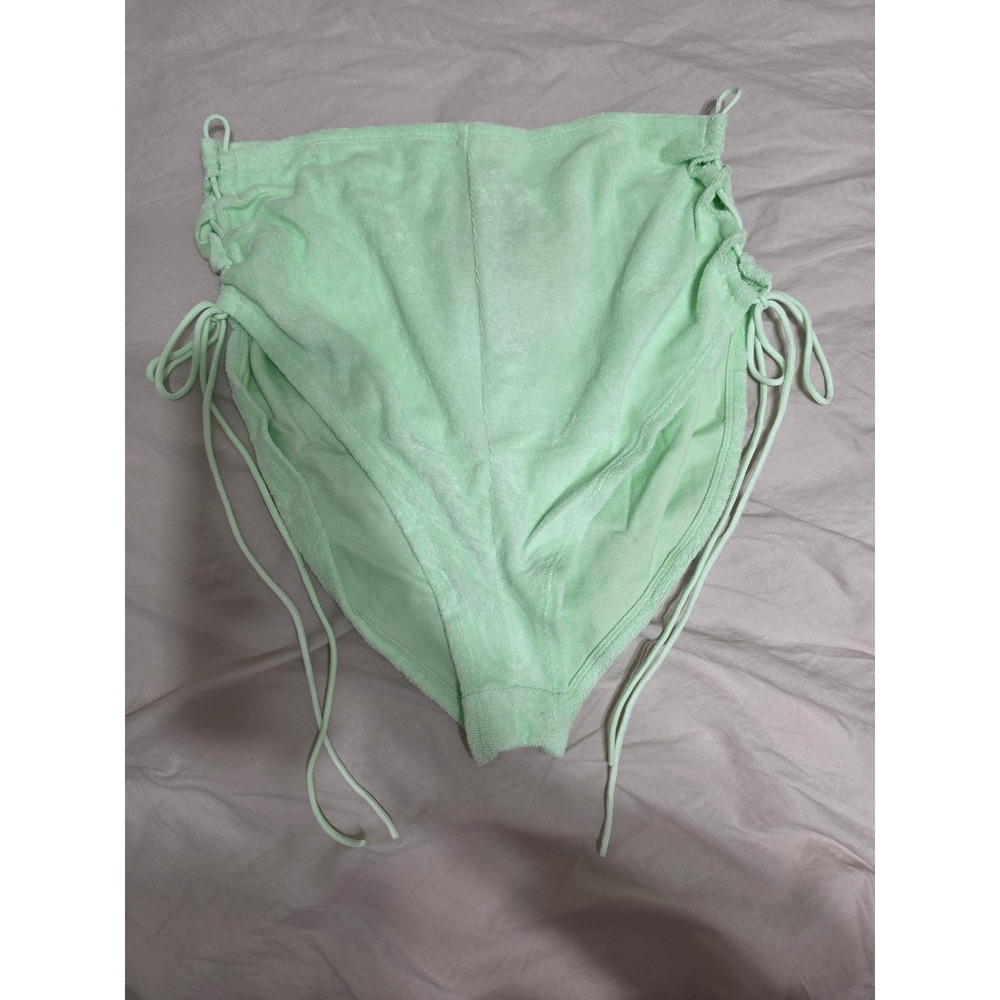 Savage X Fenty Mint Green Terry Cloth High Waist Side Tie Bikini Bottoms 2X